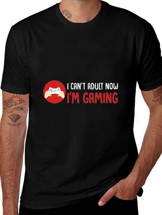 I Cant Adult Now Im Gaming Black T-Shirt