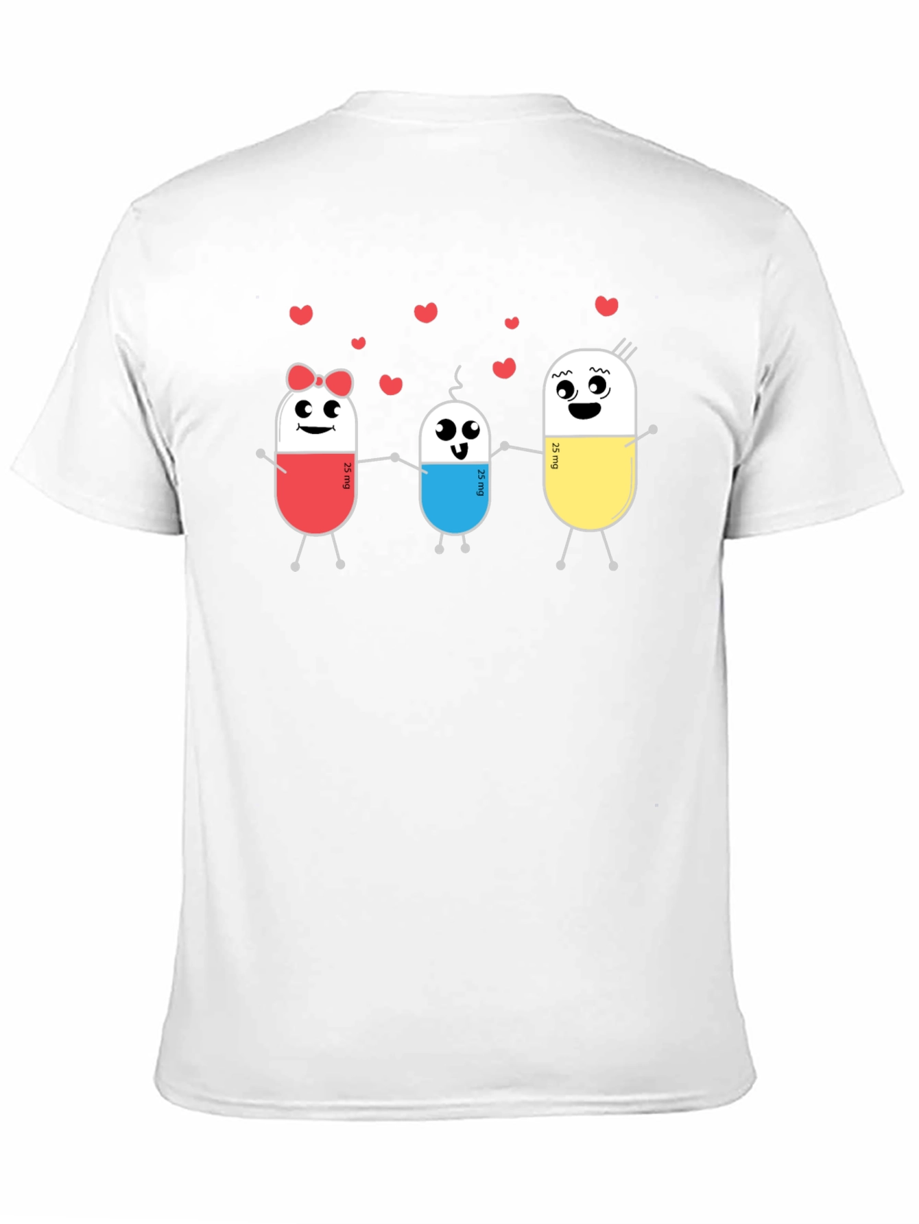 Cute Pill Family Black T-Shirt