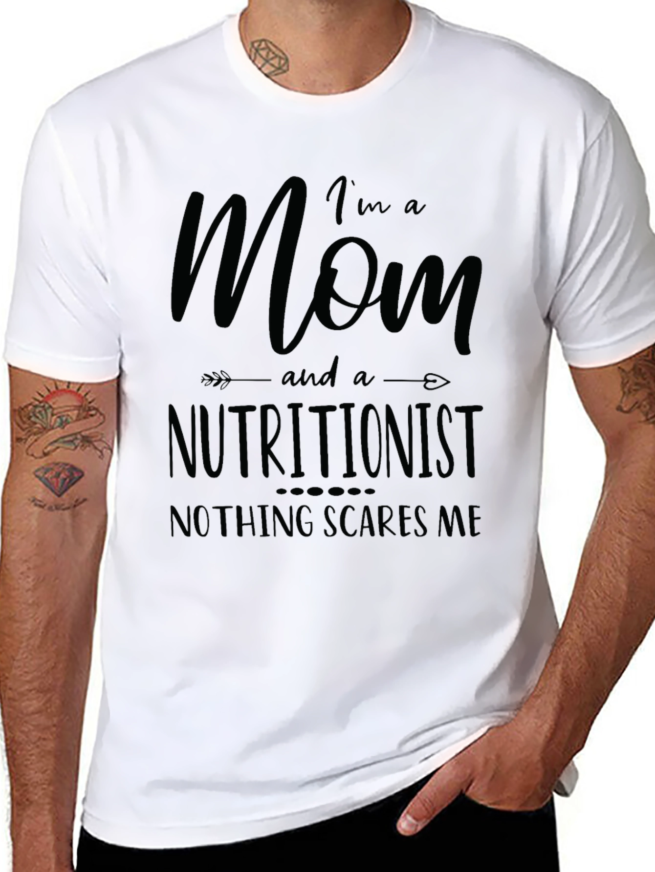 Mom Nutritionist Graphic Tee - Nothing Scares Me