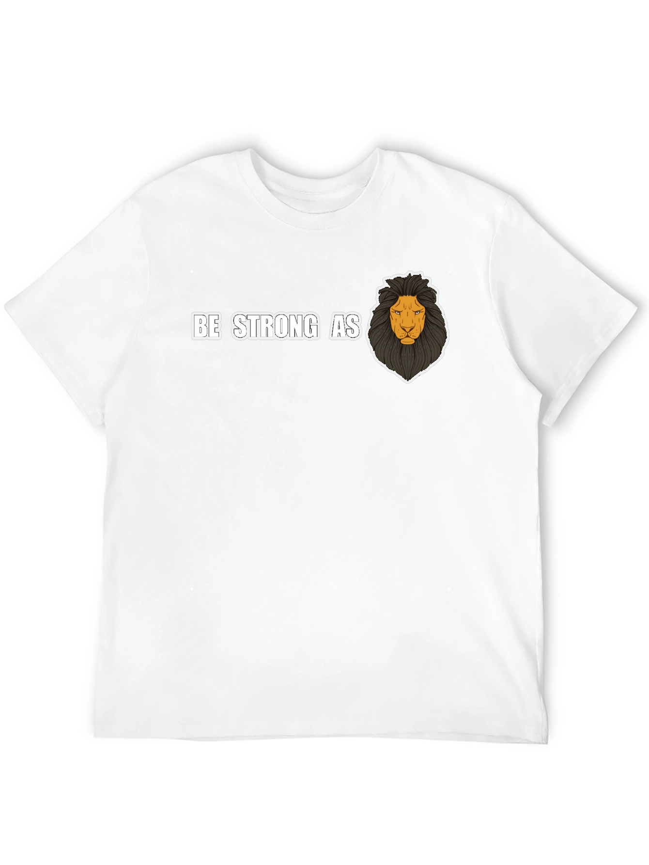 Be Strong As Lion T-Shirt - Black