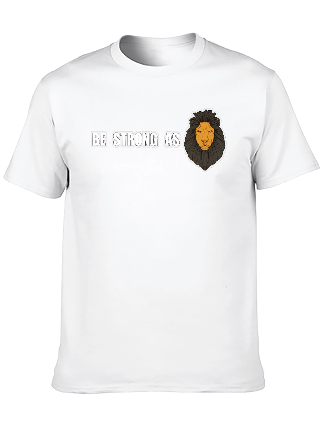 Be Strong As Lion T-Shirt - Black
