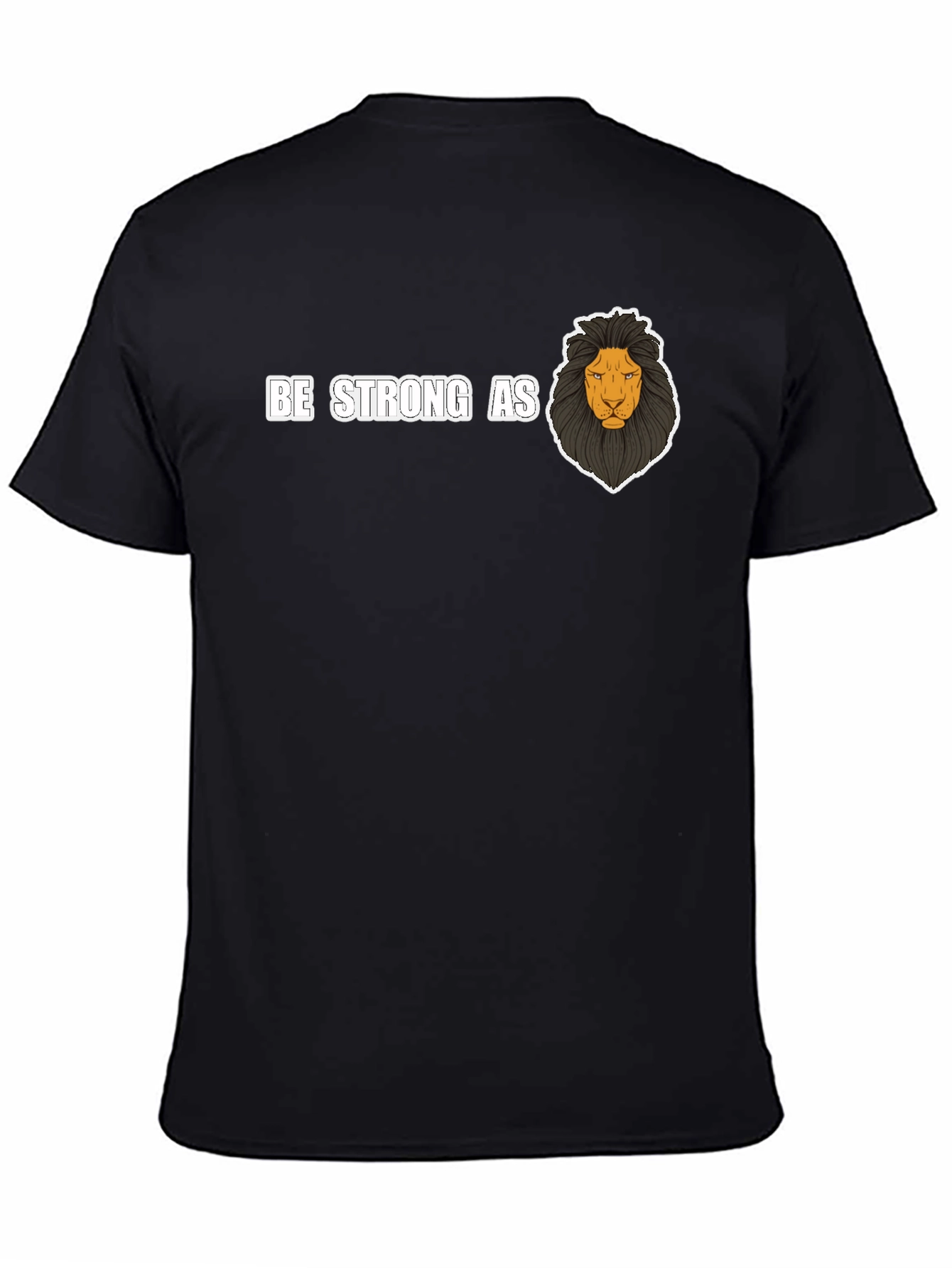 Be Strong As Lion T-Shirt - Black