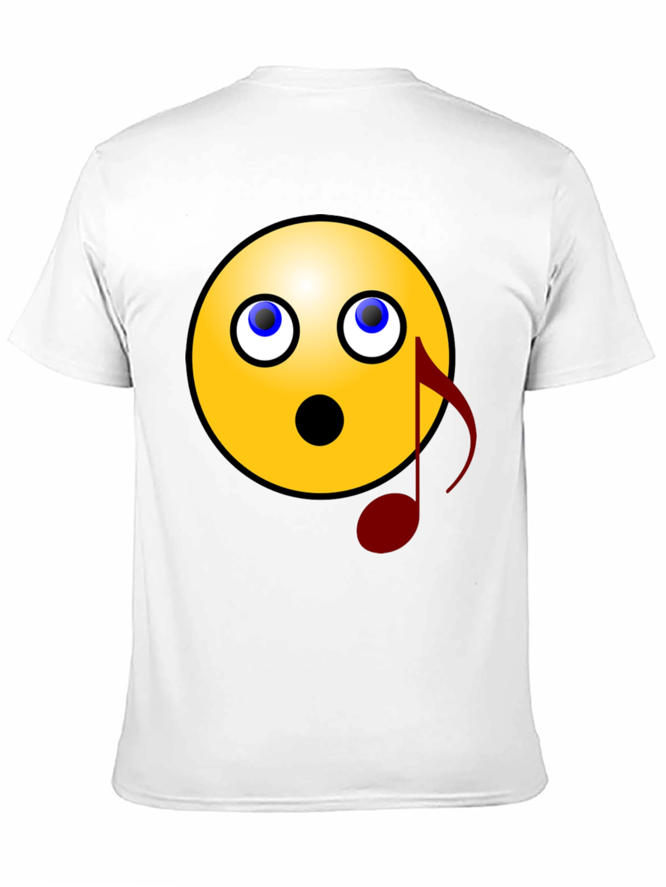 Surprised Emoji Musical Note Graphic Tee