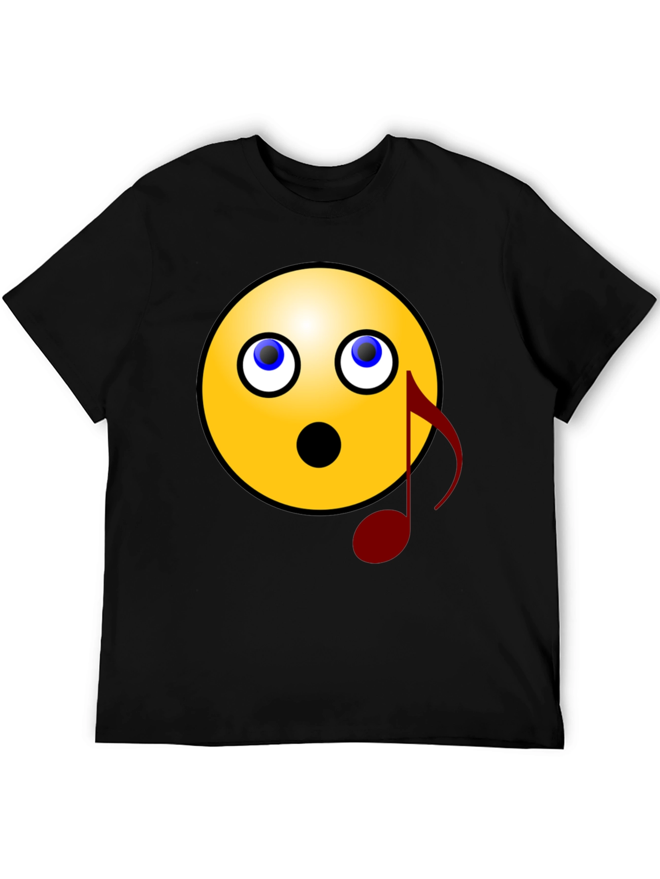 Surprised Emoji Musical Note Graphic Tee