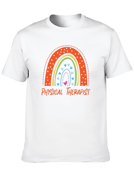 Physical Therapist Rainbow Graphic T-Shirt