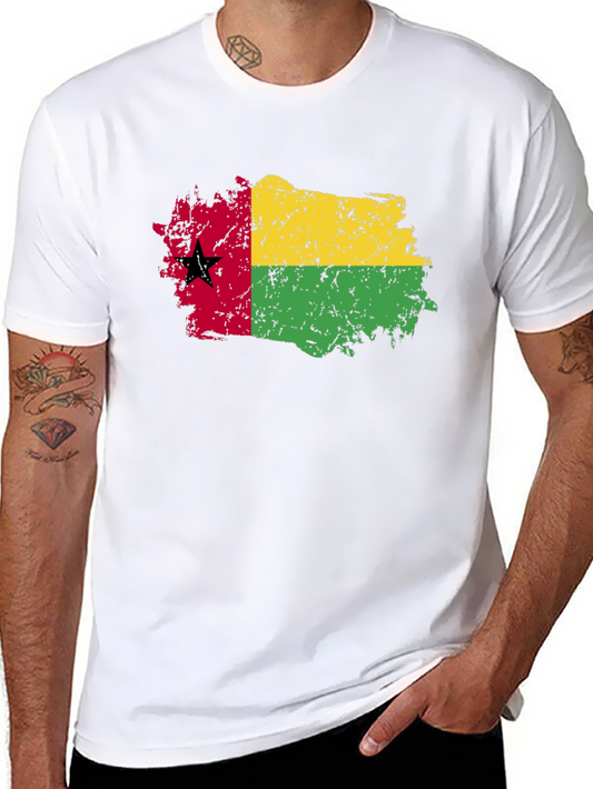 Guinea-Bissau Flag T-Shirt - Grunge Style