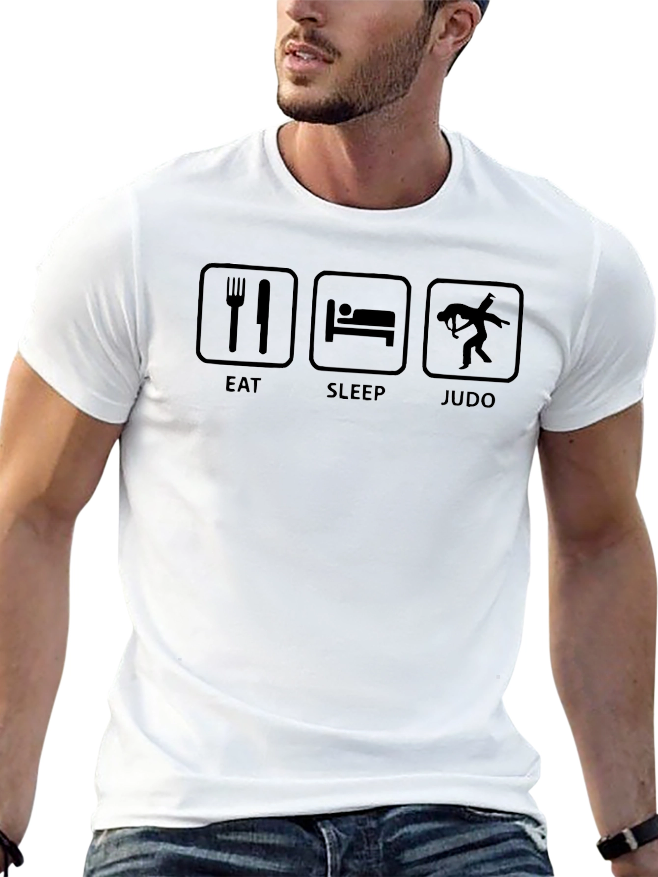 Eat Sleep Judo T-Shirt - Martial Arts Funny Tee