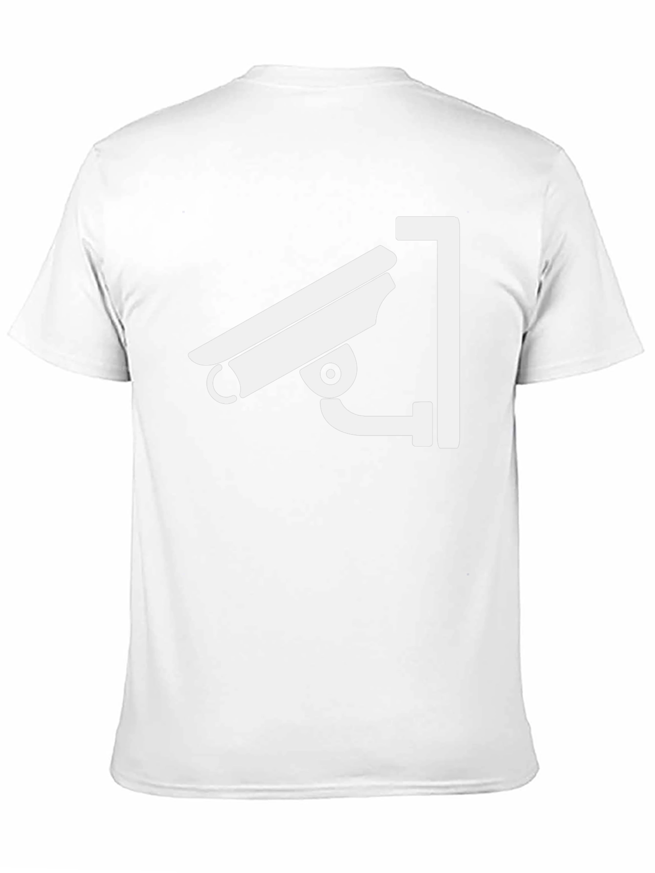 Security Camera Graphic Tee - Black Cotton T-Shirt