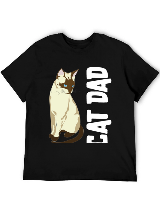 Cat Dad T-Shirt: Siamese Cat Lover Gift