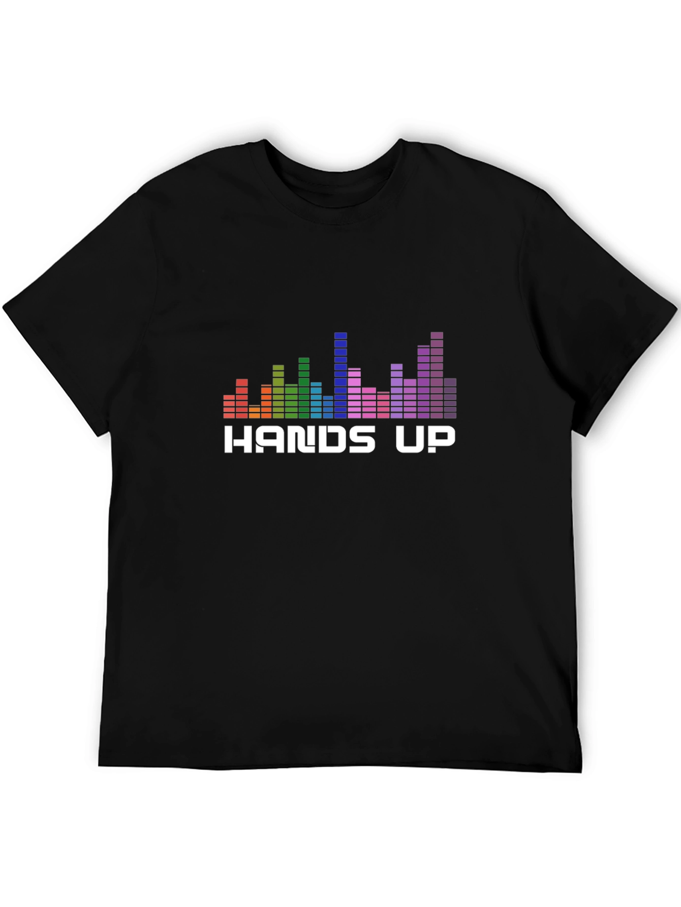 Hands Up Graphic T-Shirt - Music Equalizer Design