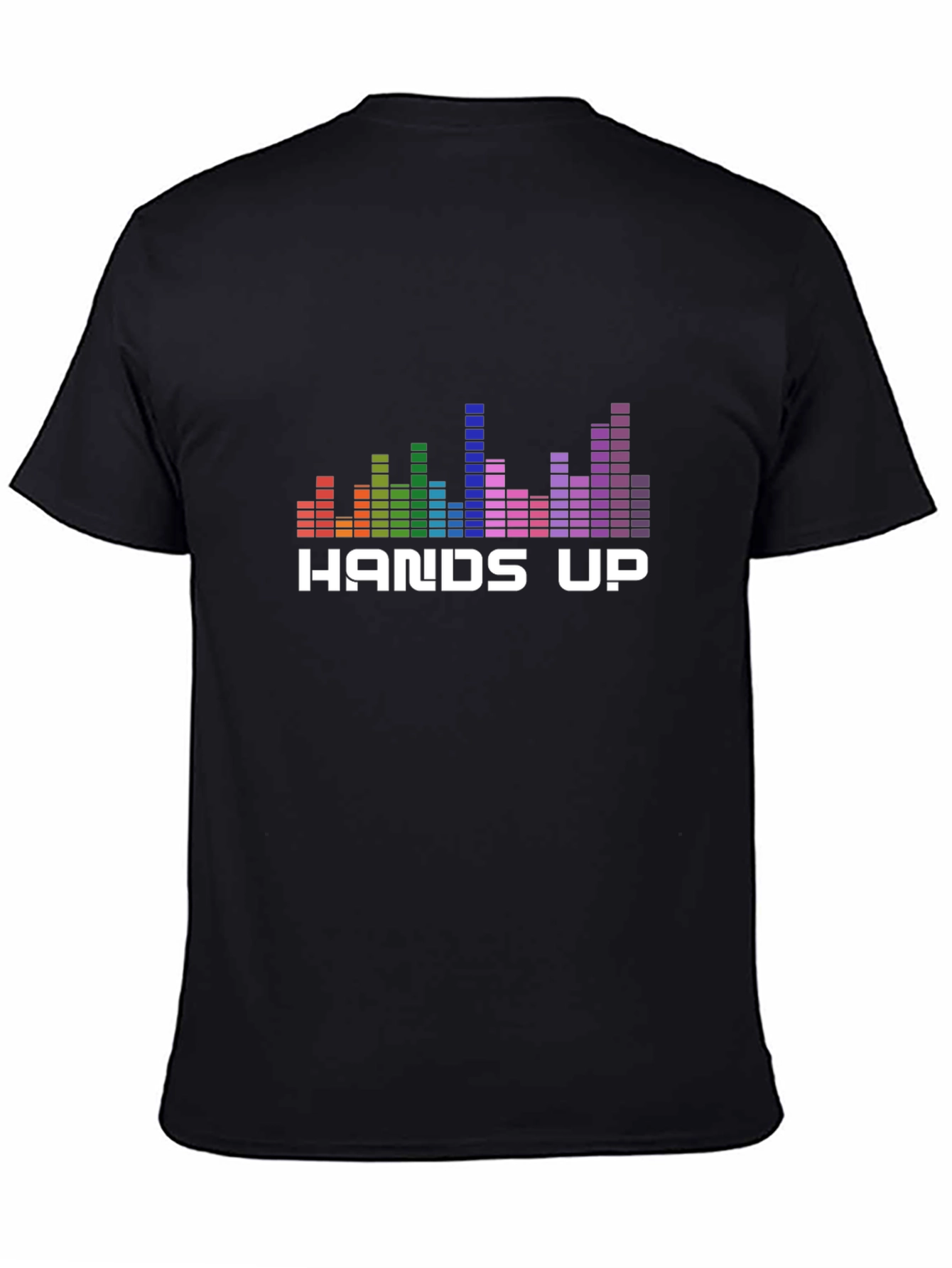 Hands Up Graphic T-Shirt - Music Equalizer Design