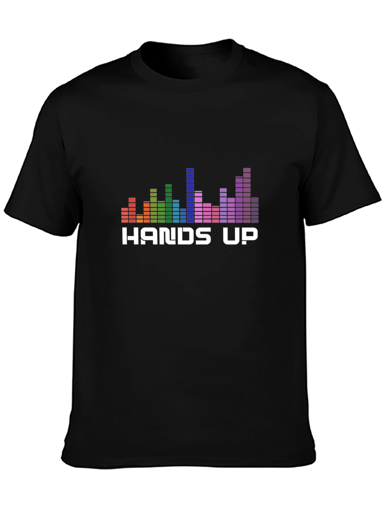 Hands Up Graphic T-Shirt - Music Equalizer Design