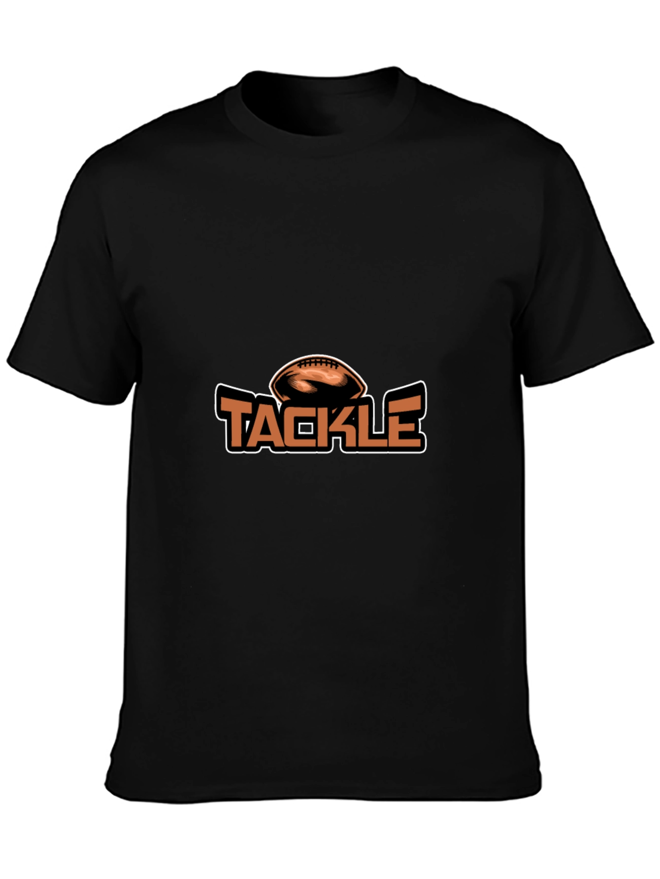 Tackle Football Graphic Tee - Black Cotton Blend