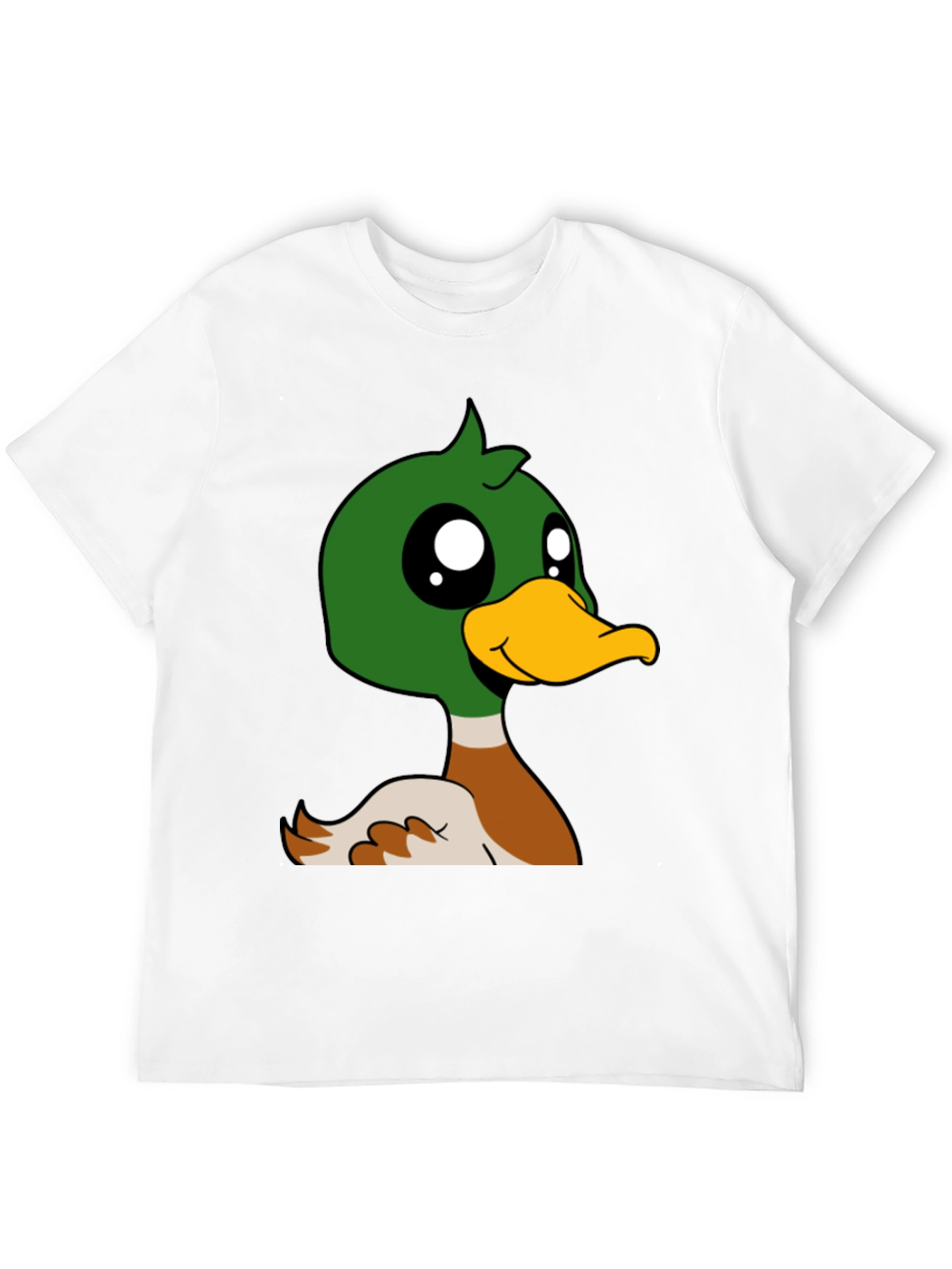 Duck Cartoon Graphic Black T-Shirt