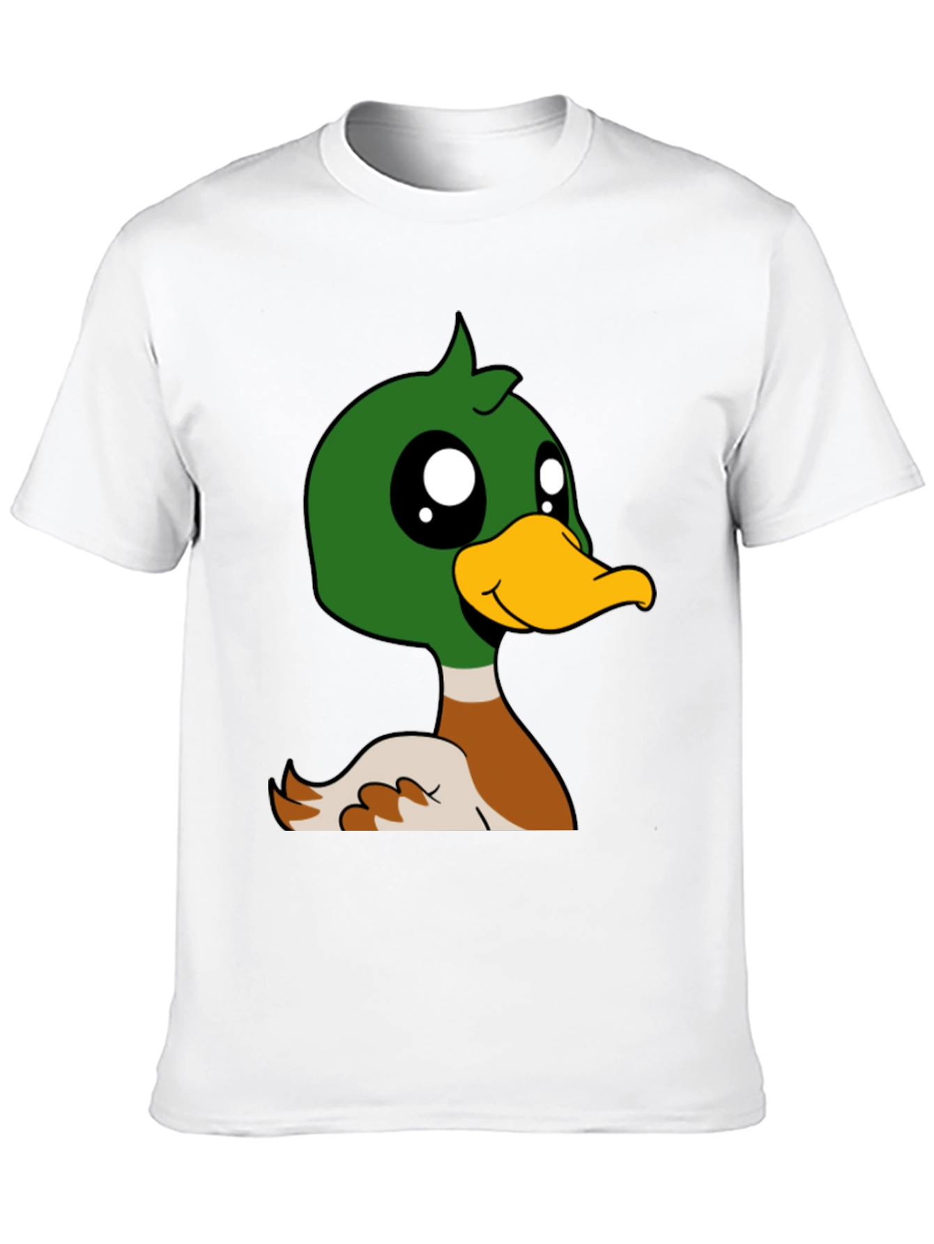 Duck Cartoon Graphic Black T-Shirt