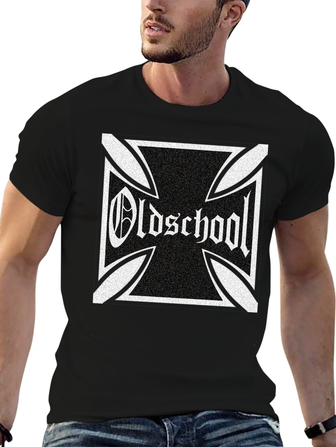 Oldschool Graphic T-Shirt - Black Cotton Tee