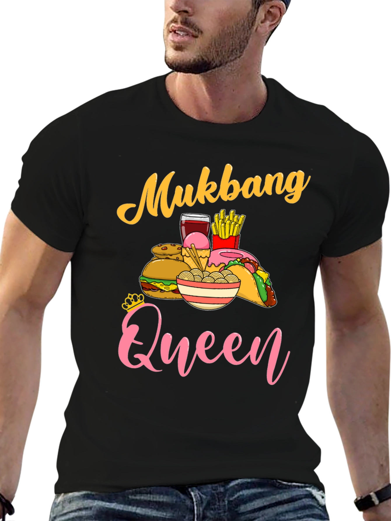 Mukbang Queen Graphic T-Shirt - Foodie Tee