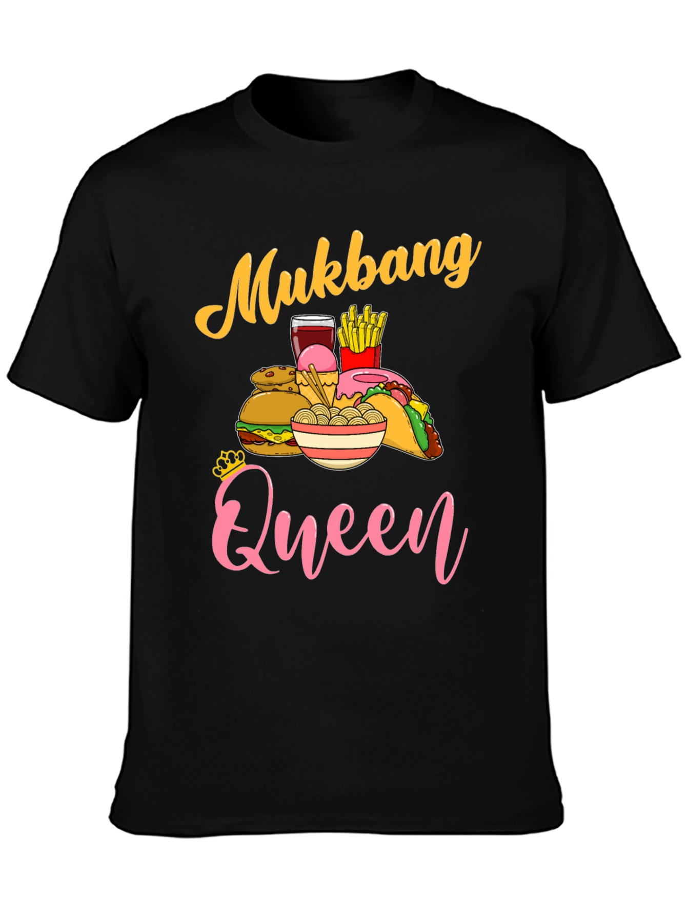 Mukbang Queen Graphic T-Shirt - Foodie Tee