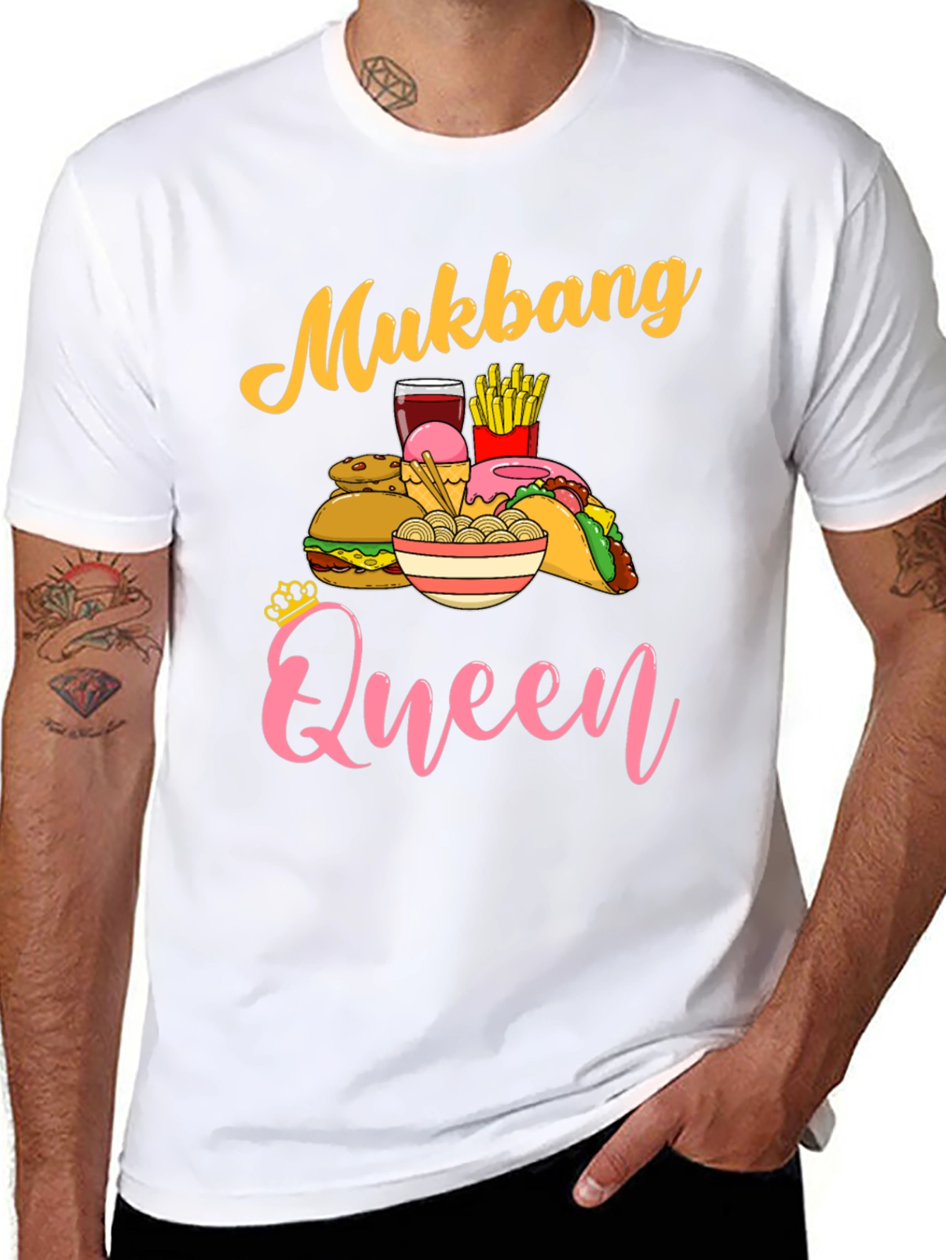 Mukbang Queen Graphic T-Shirt - Foodie Tee