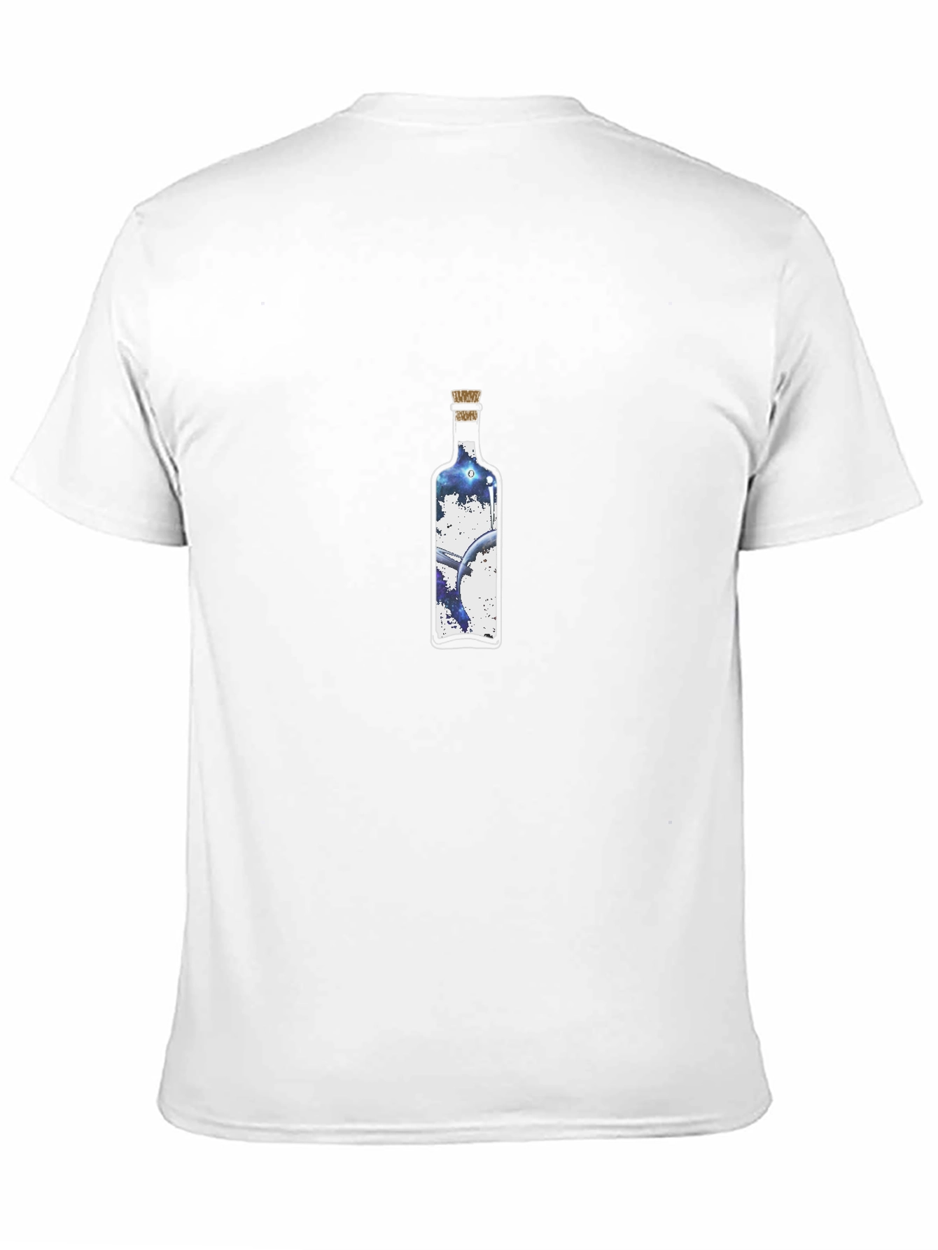 Mens Black T-shirt with Bottle Graphic