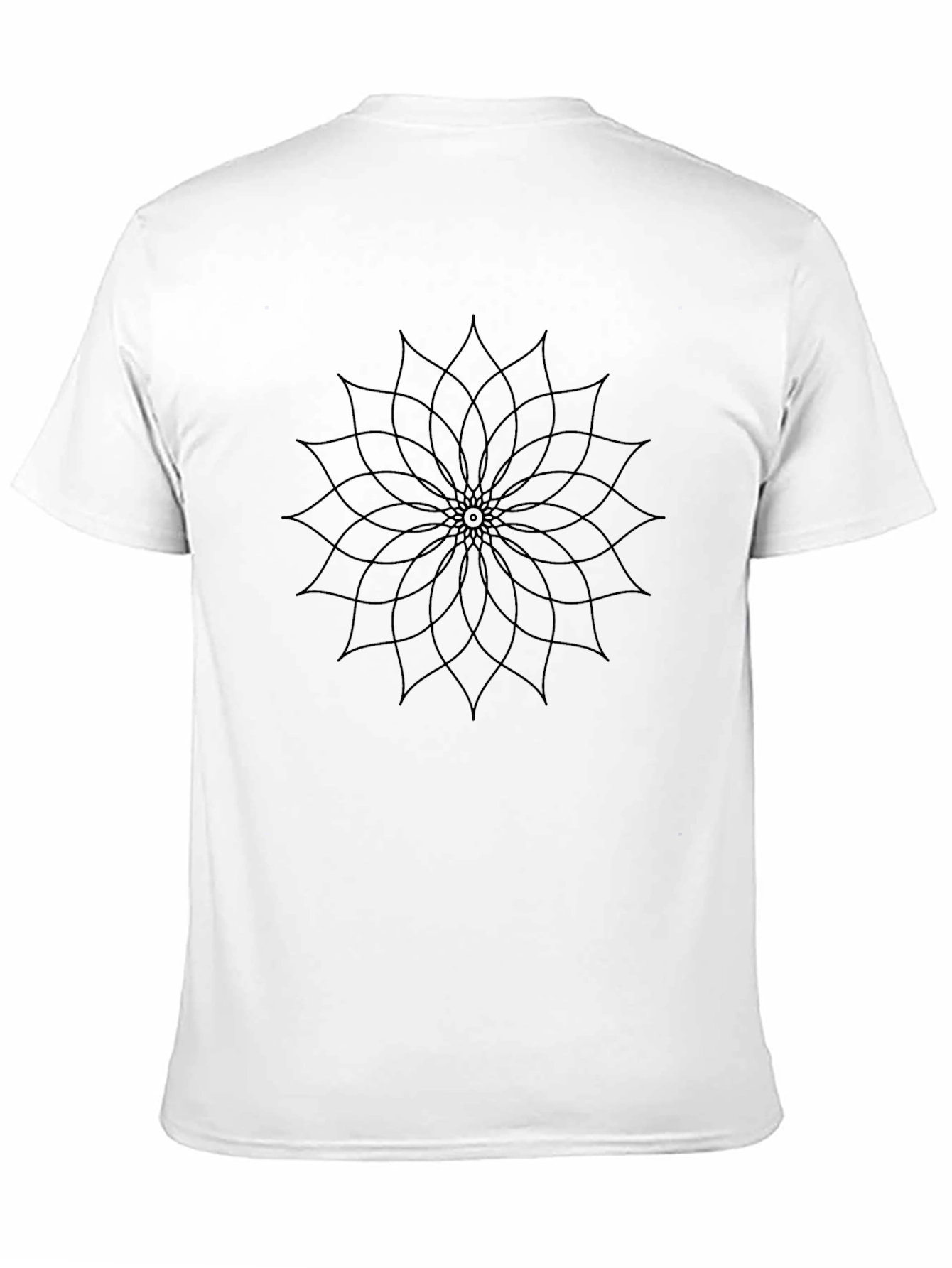 Geometric Mandala Graphic Black T-Shirt