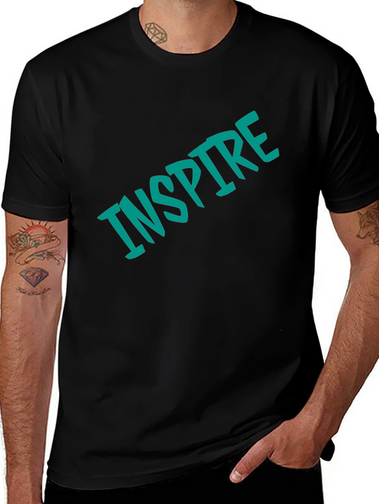 Inspire Black T-Shirt - Motivational Tee