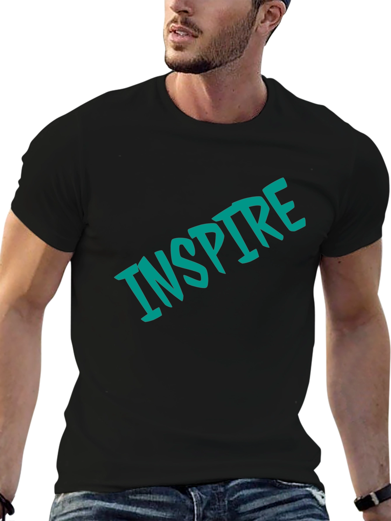 Inspire Black T-Shirt - Motivational Tee
