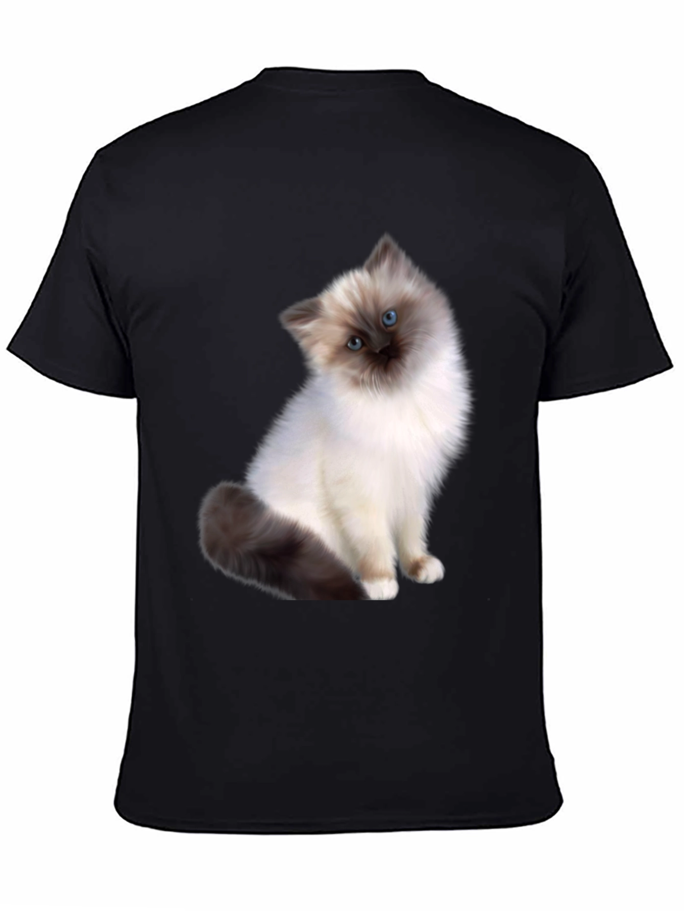 Cute Cat Graphic Tee - Unisex Black T-Shirt