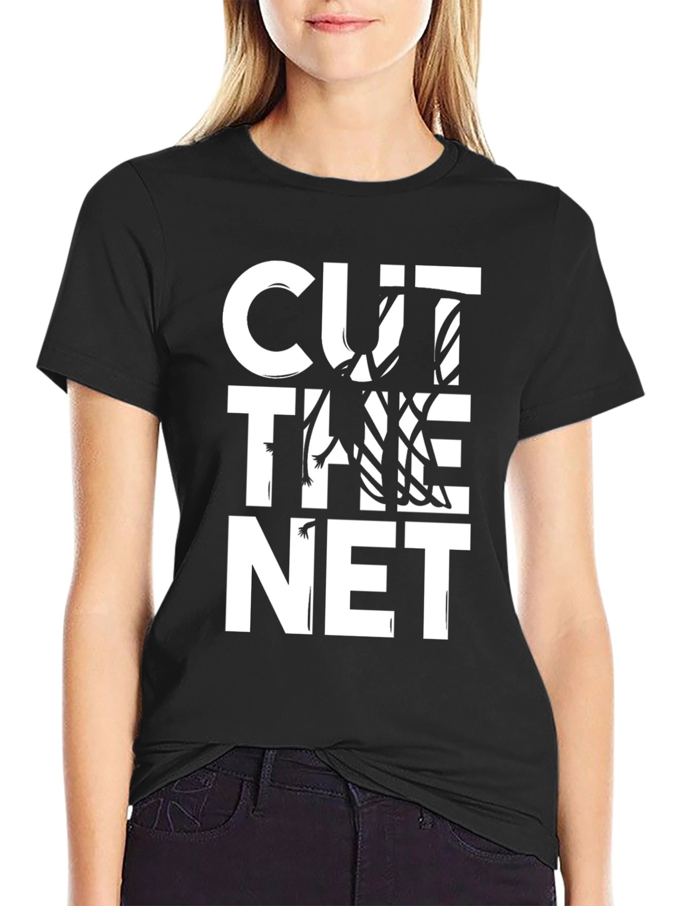 Cut The Net Graphic Tee