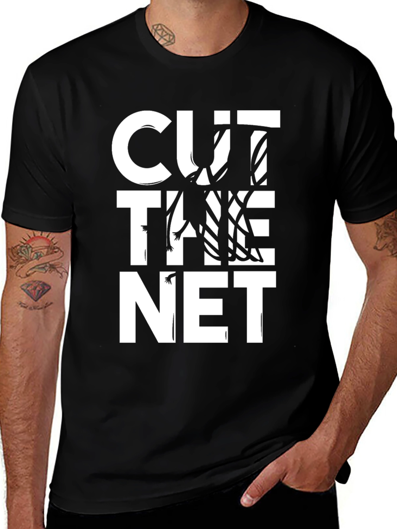 Cut The Net Graphic Tee