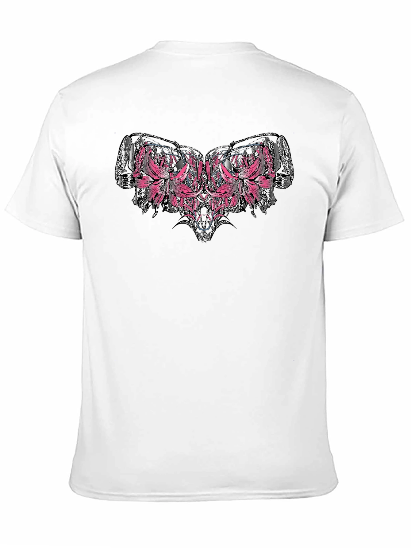 Abstract Floral Graphic Print Black T-Shirt