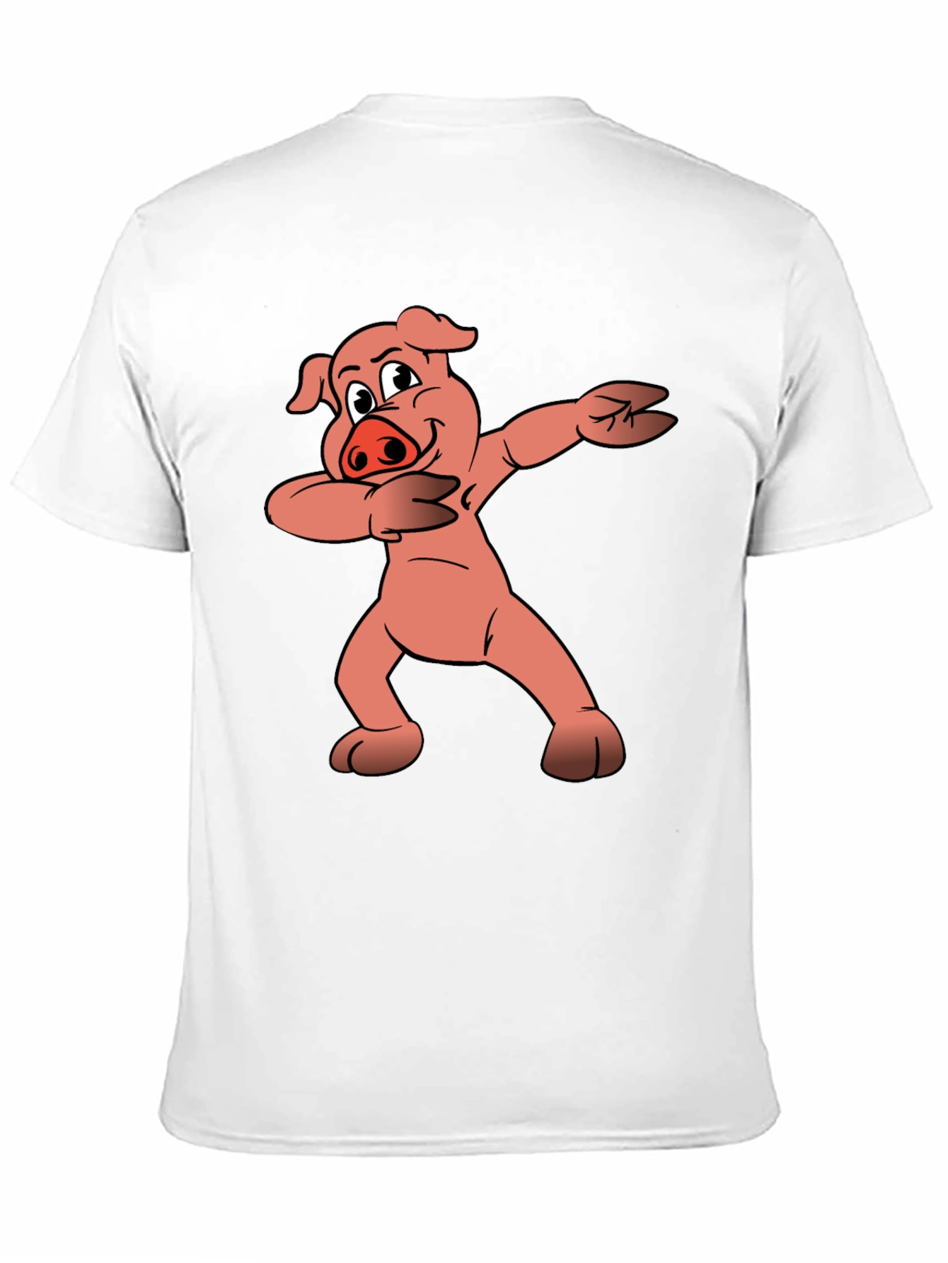 Dabbing Pig Graphic Tee - Trendy Black T-Shirt