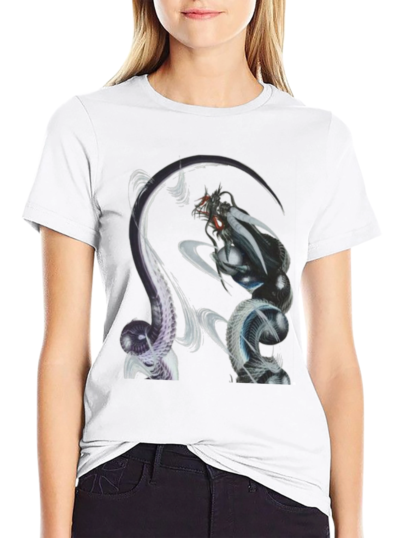 Fantasy Creature Graphic Tee - Mens Black T-Shirt