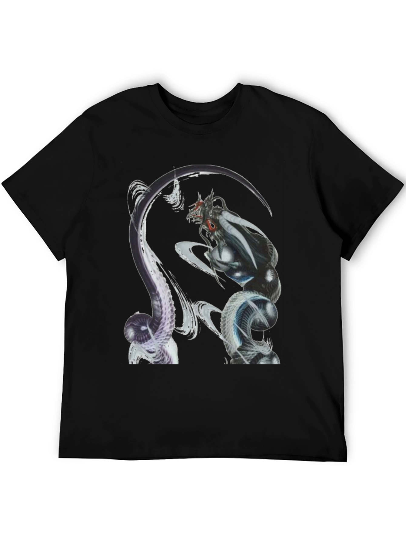 Fantasy Creature Graphic Tee - Mens Black T-Shirt