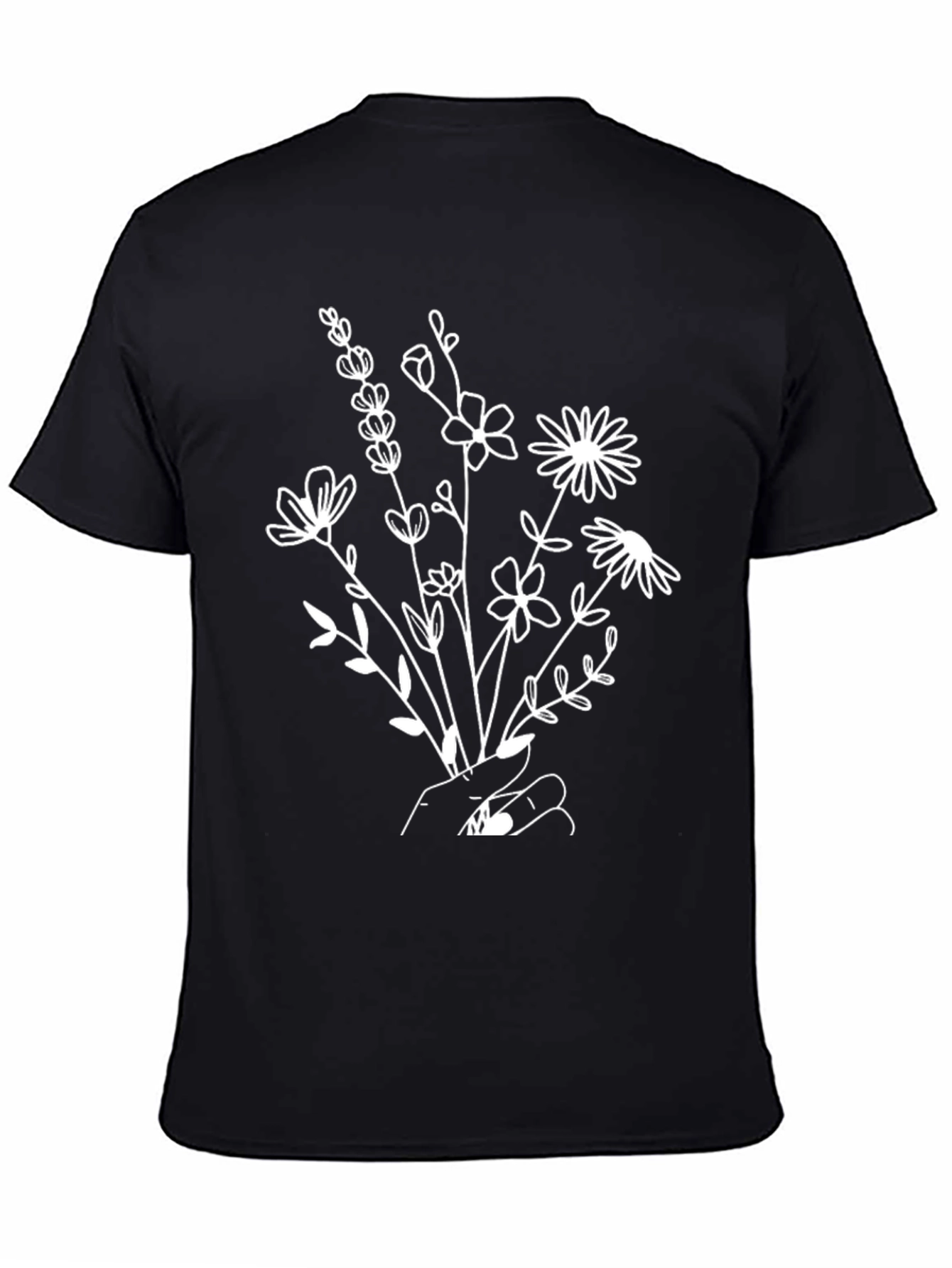 Floral Bouquet Graphic Tee - Black