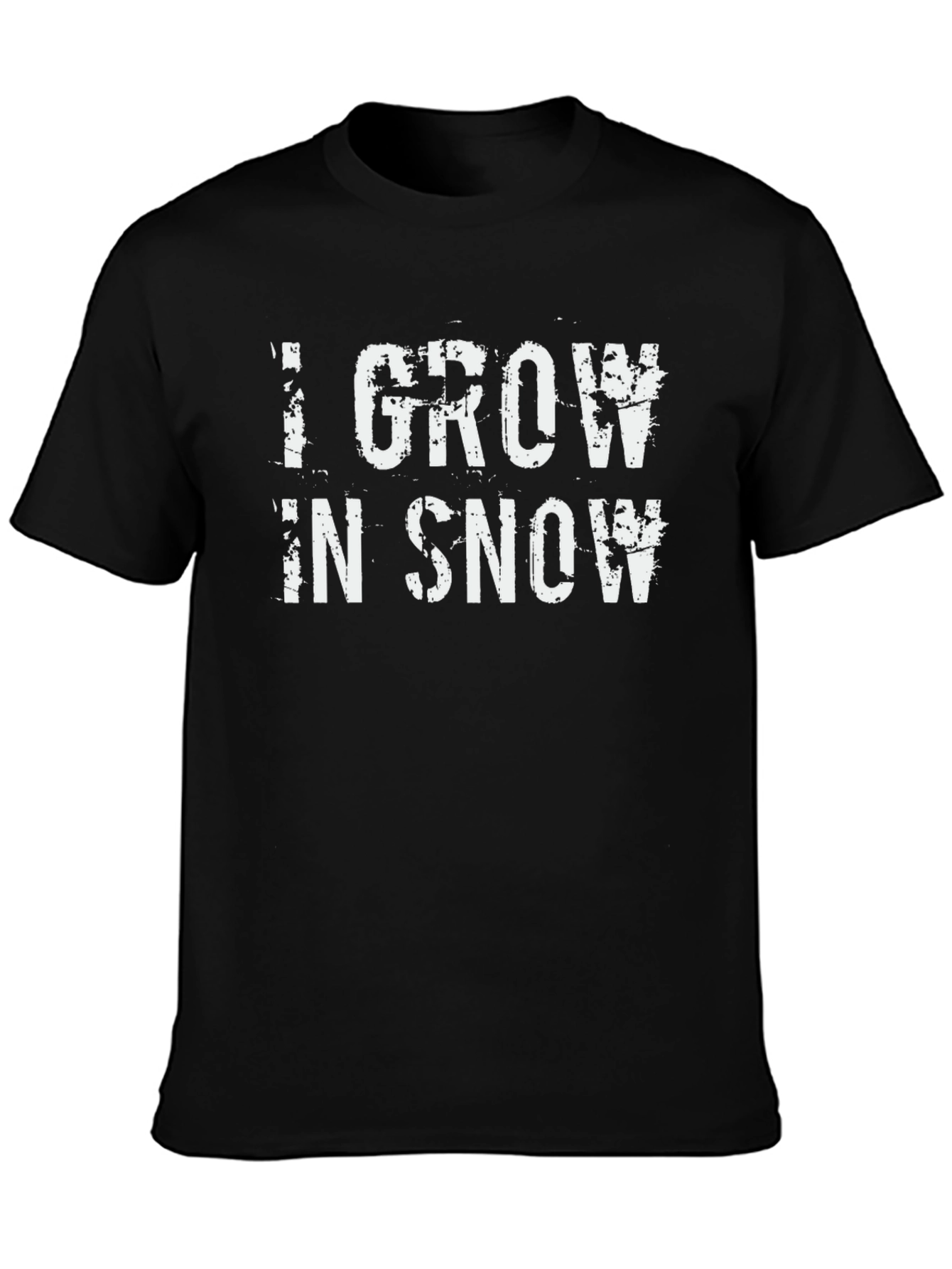 I Grow in Snow Graphic T-Shirt - Black