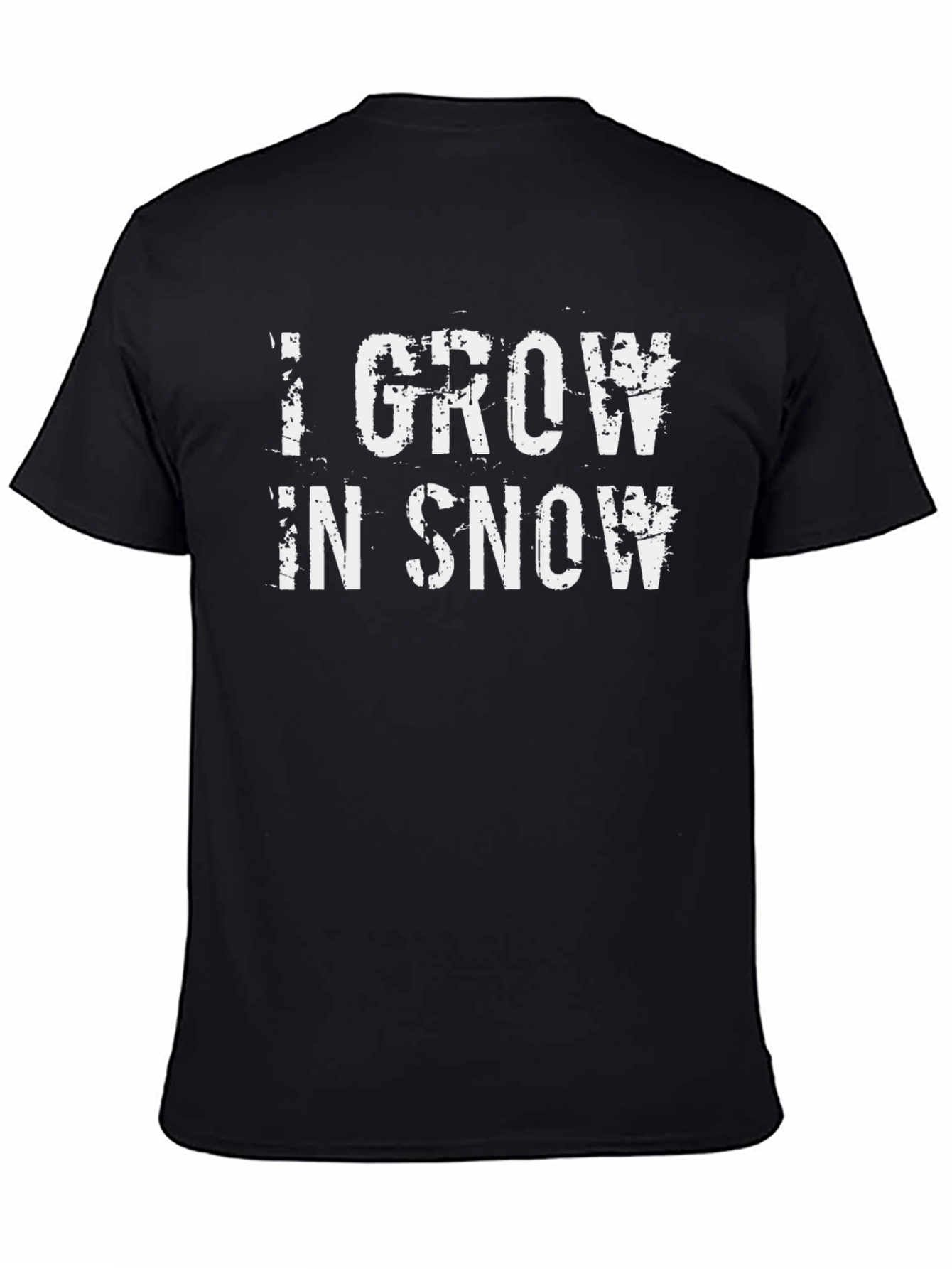 I Grow in Snow Graphic T-Shirt - Black