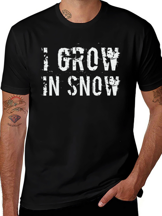 I Grow in Snow Graphic T-Shirt - Black