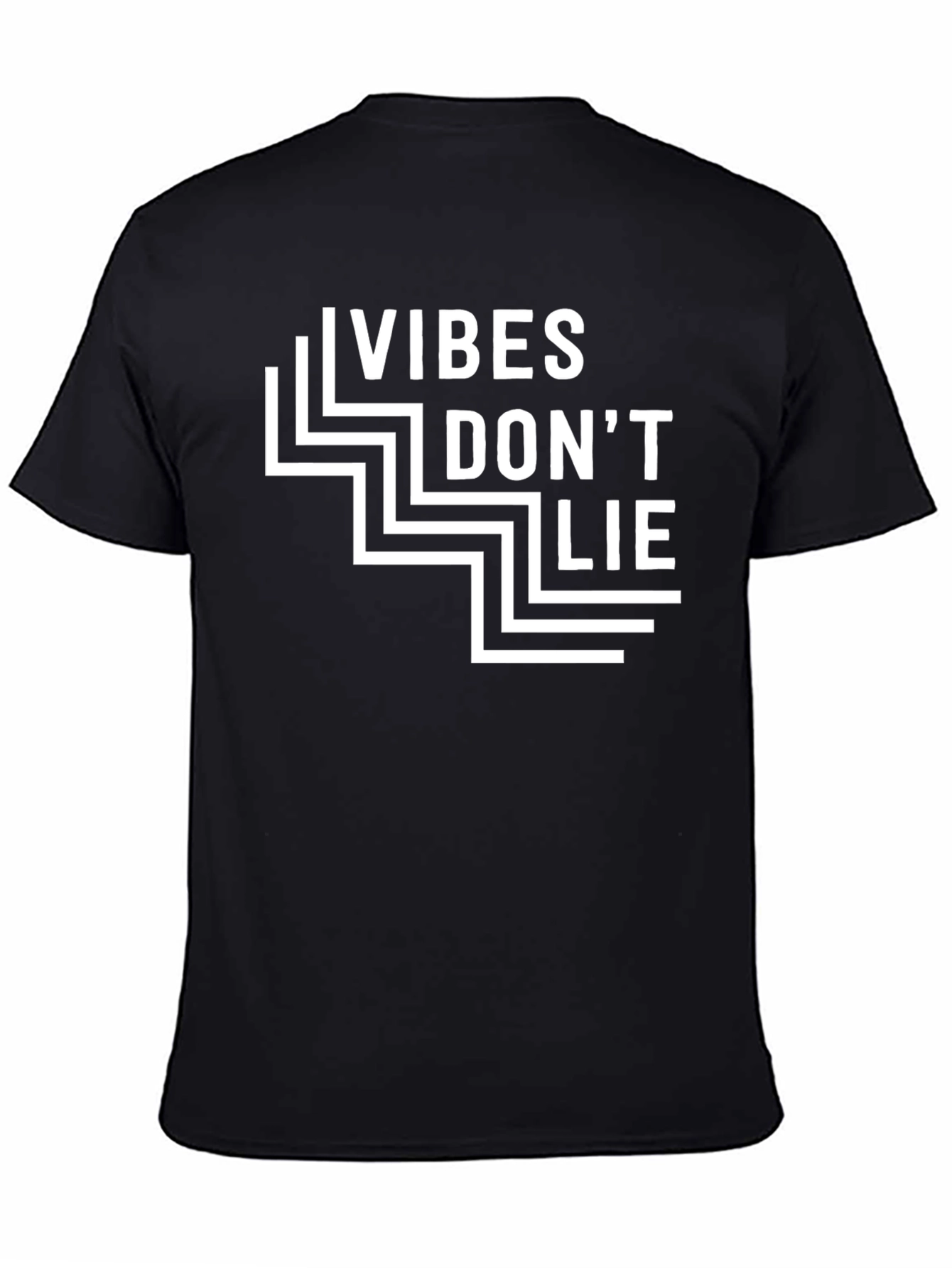 Vibes Dont Lie Graphic Tee - Modern Black T-Shirt