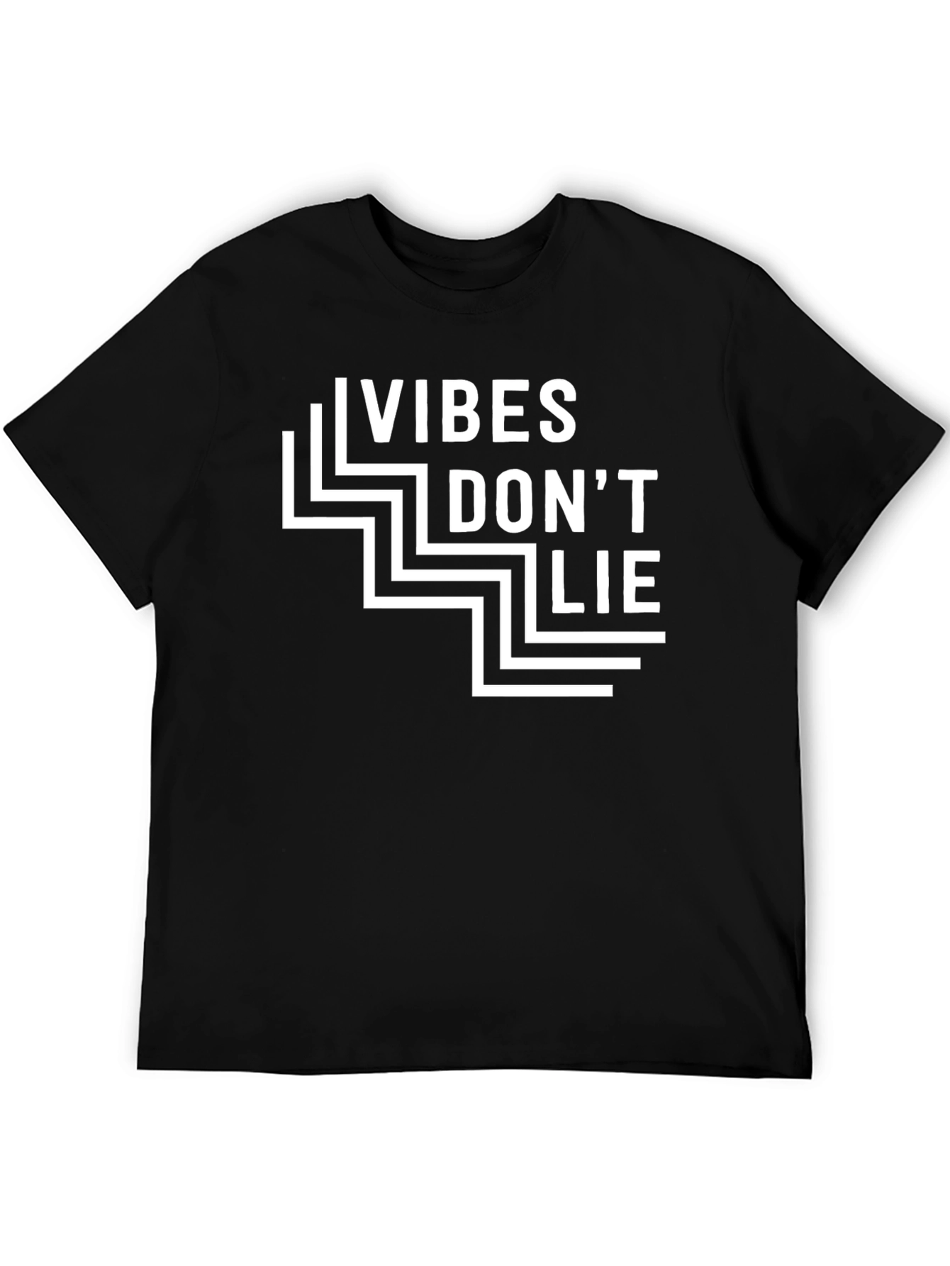 Vibes Dont Lie Graphic Tee - Modern Black T-Shirt