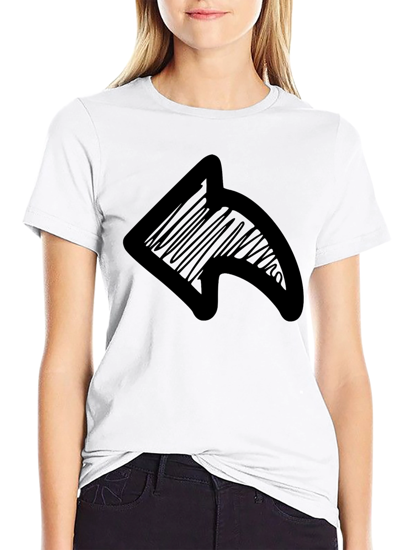 Share Icon Graphic Black T-Shirt
