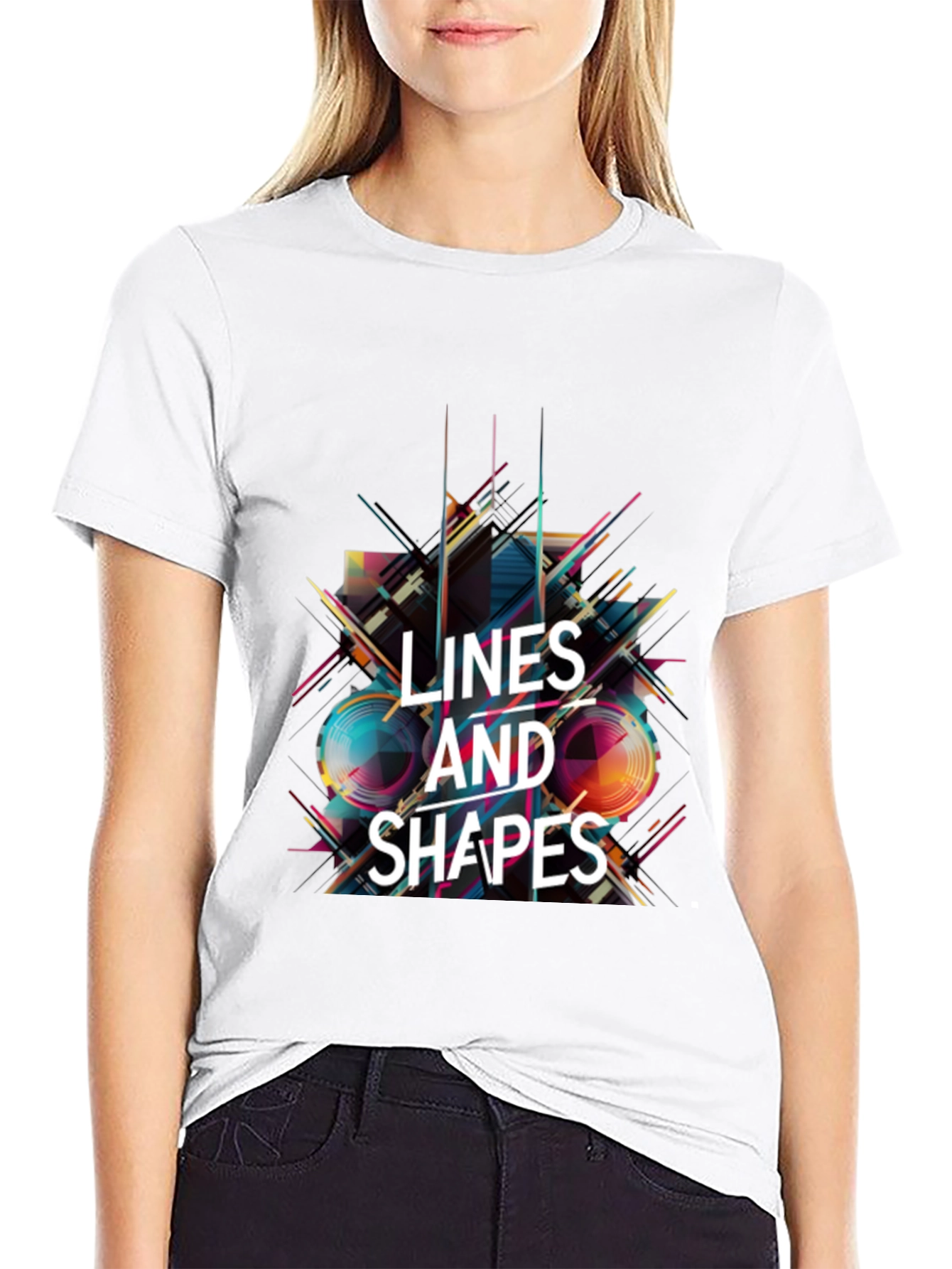 Lines and Shapes Graphic Tee - Modern Abstract Design
