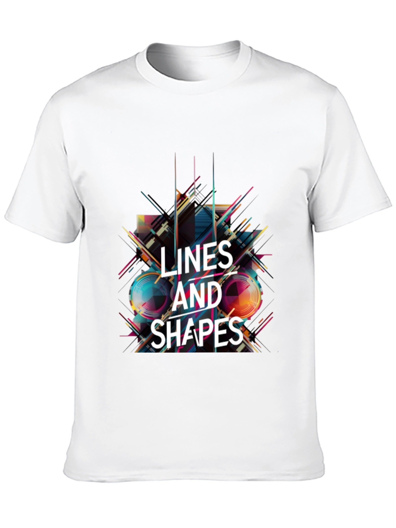 Lines and Shapes Graphic Tee - Modern Abstract Design