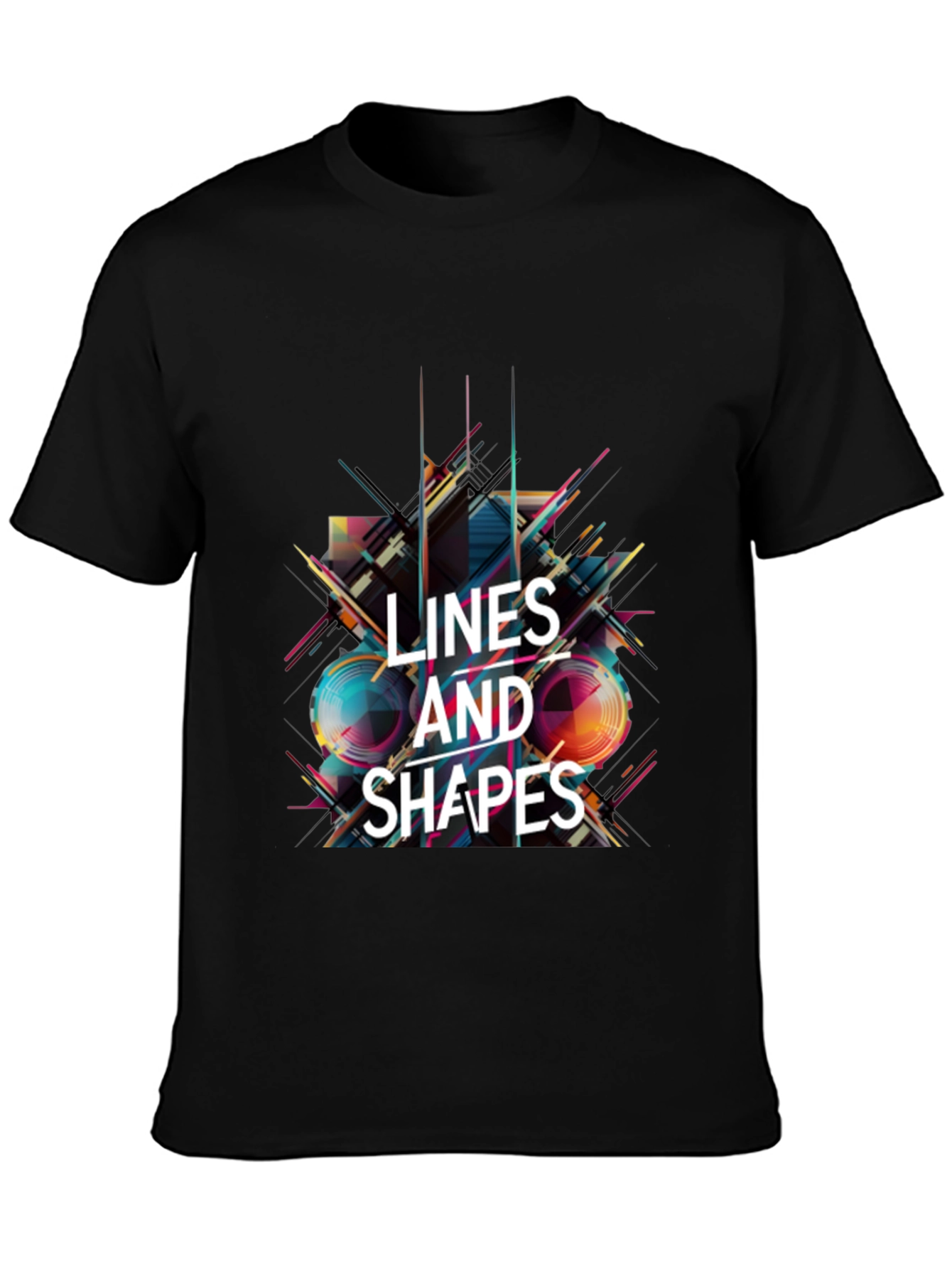 Lines and Shapes Graphic Tee - Modern Abstract Design