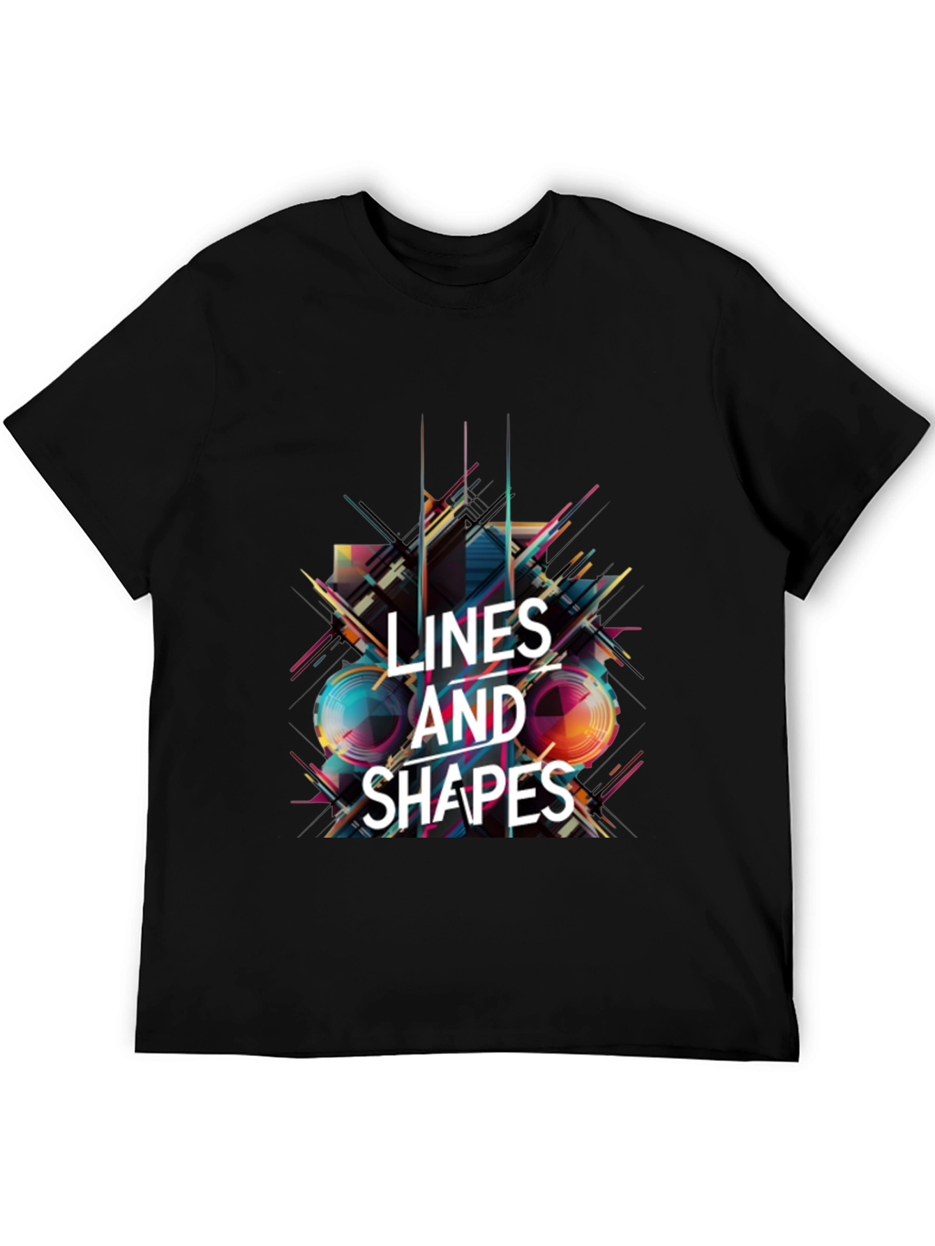 Lines and Shapes Graphic Tee - Modern Abstract Design