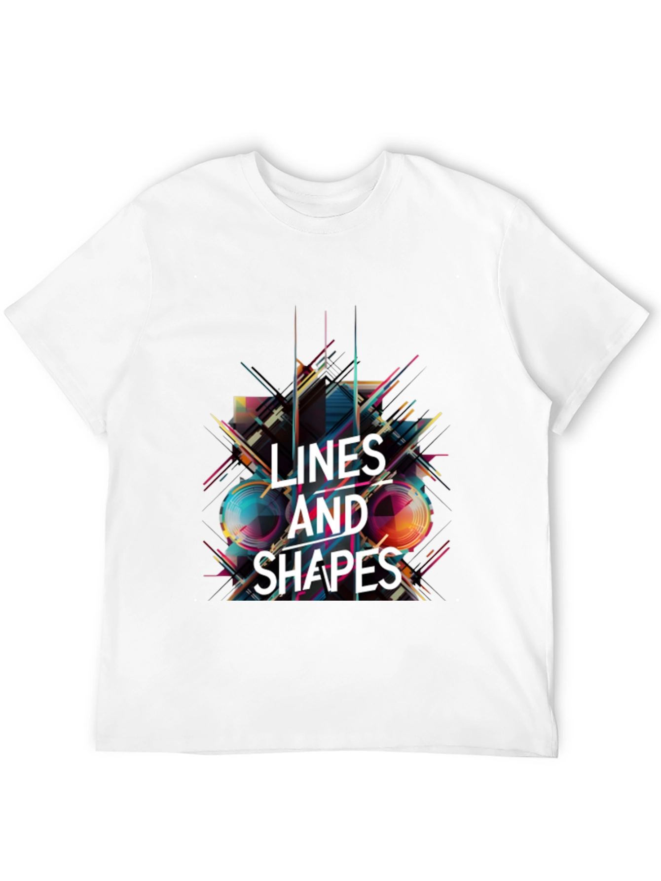Lines and Shapes Graphic Tee - Modern Abstract Design