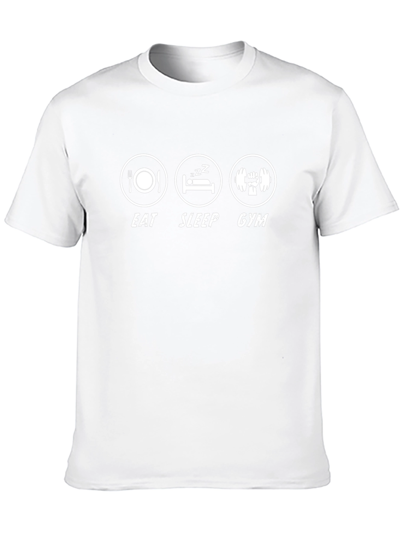 Eat Sleep Gym Black Graphic T-Shirt