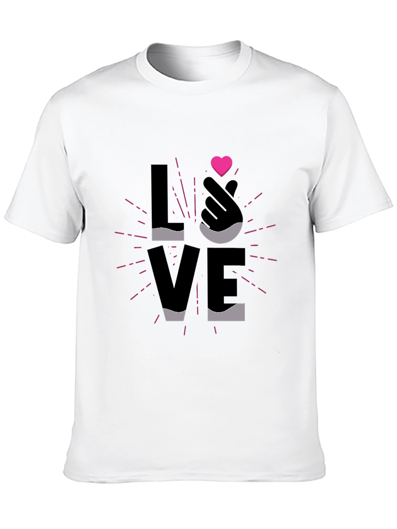 LOVE Heart Graphic Black T-Shirt