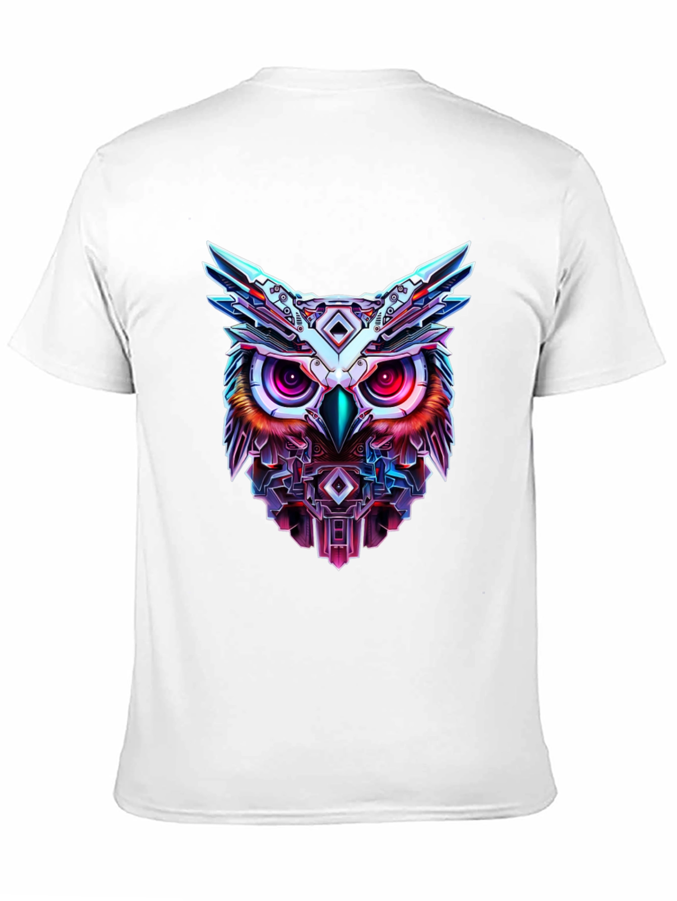 Cyberpunk Owl Graphic T-Shirt - Unique Design