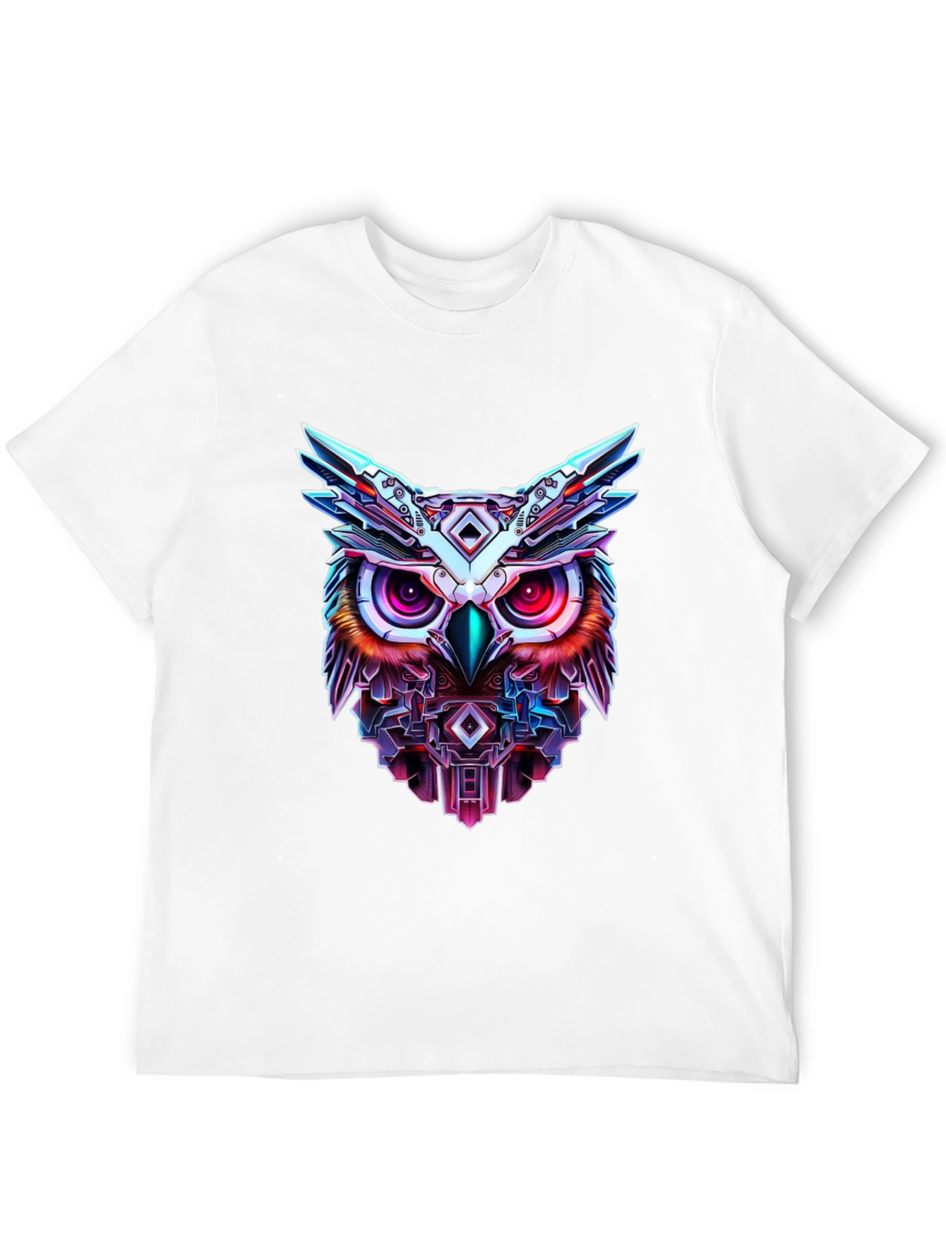 Cyberpunk Owl Graphic T-Shirt - Unique Design